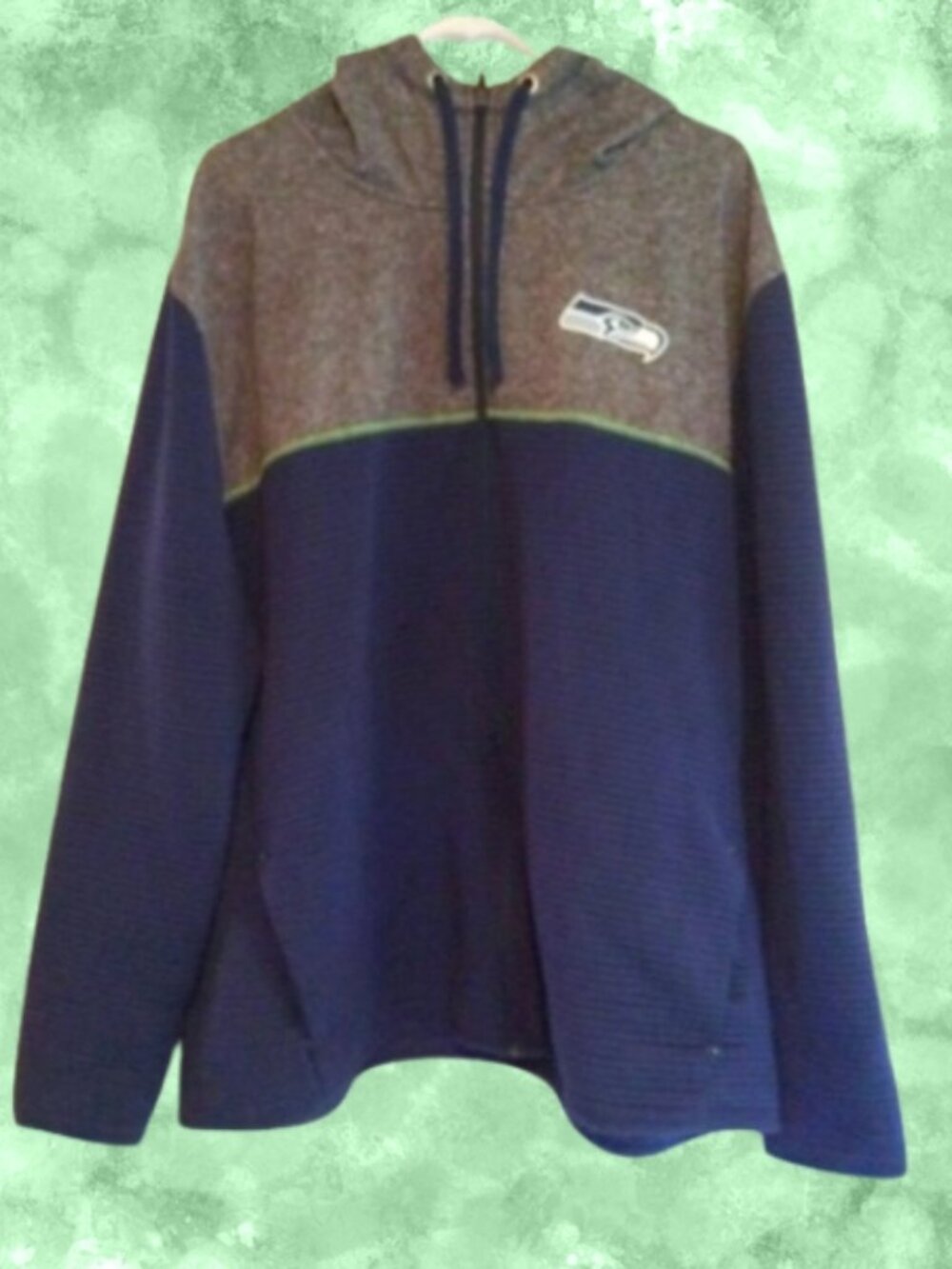 NFL Team Apparel Seattle Seahawks TX3 Full Zip Hoodie Jacket 3XL Athleisure Team